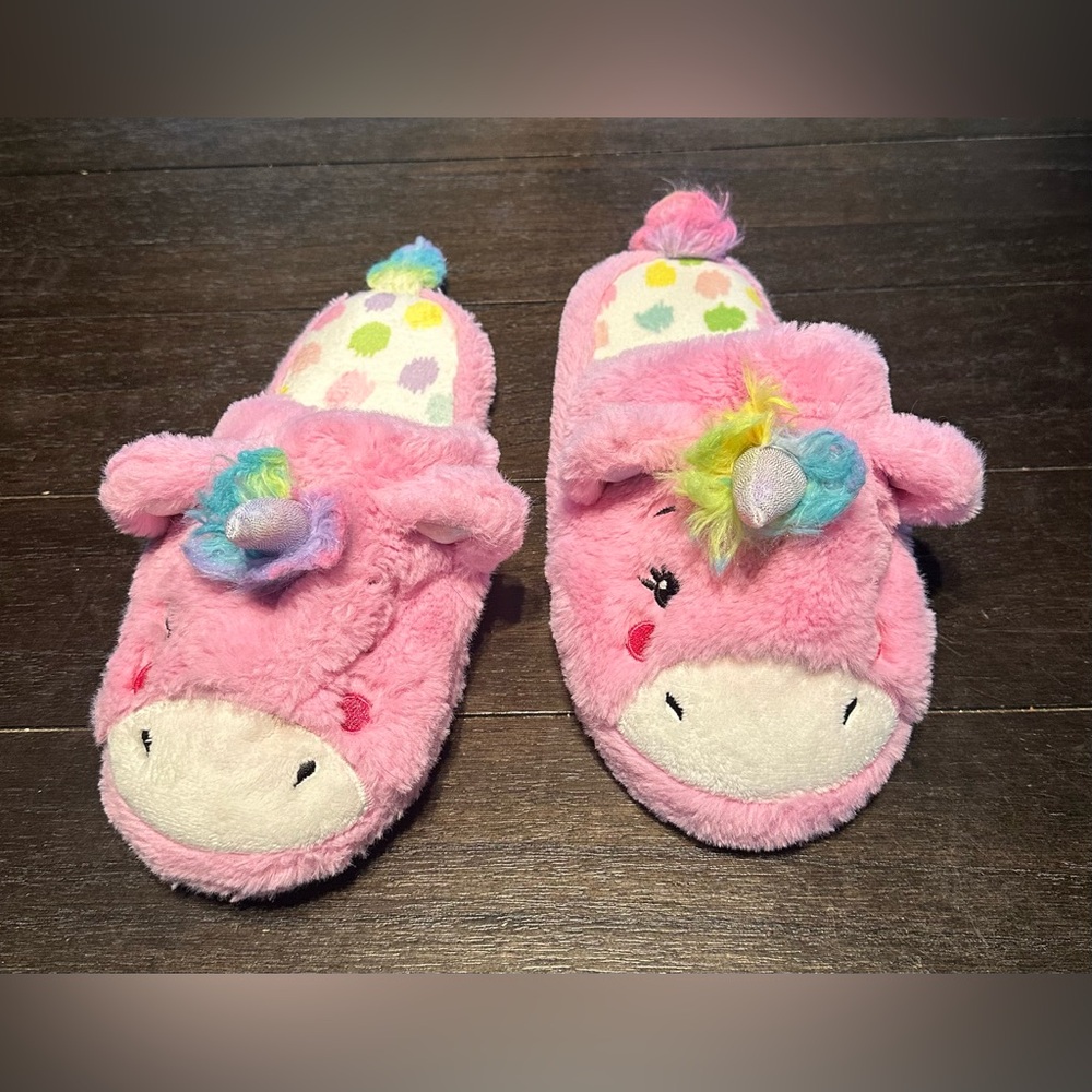 Pink Unicorn Kids Slippers